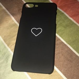 Black heart phone case